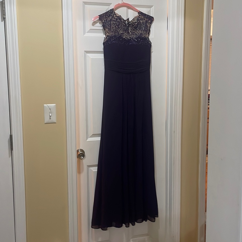 Purple evening gown